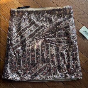 Sequin Skirt in Rose Gold